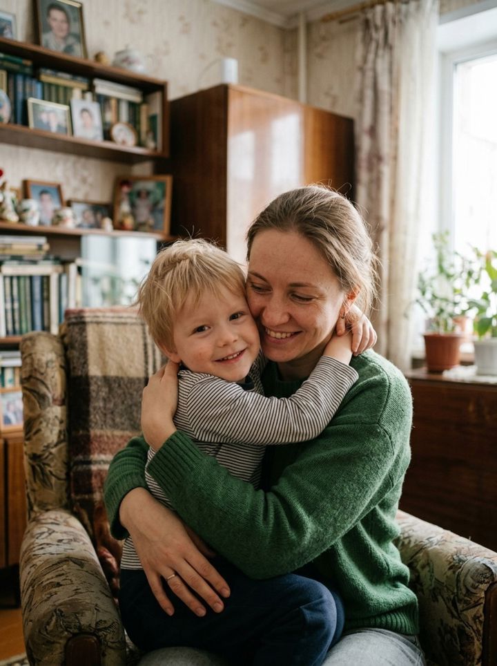 ИИ-фотосессия «Детская с родителем»: пример кадра 1