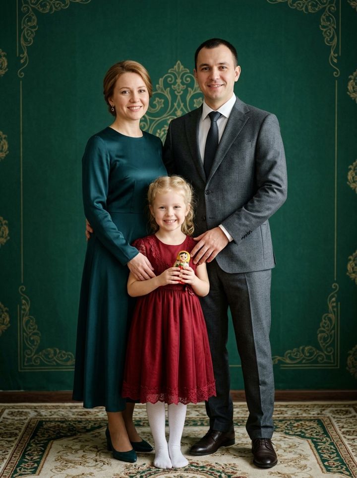 ИИ-фотосессия «Новогодняя семейная»: пример кадра 6